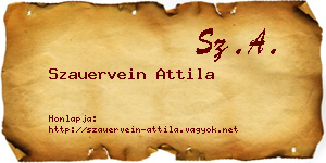 Szauervein Attila névjegykártya